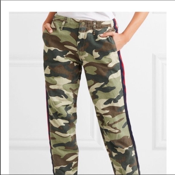 MOTHER The Misfit Pants Jogger in Double Time Stripe Camouflage - Picture 4 of 5